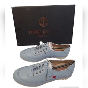 Marc Joseph NY Women Hampton Golf Loafer Flat Shoes Baby Blue Tumbled Size 6.5